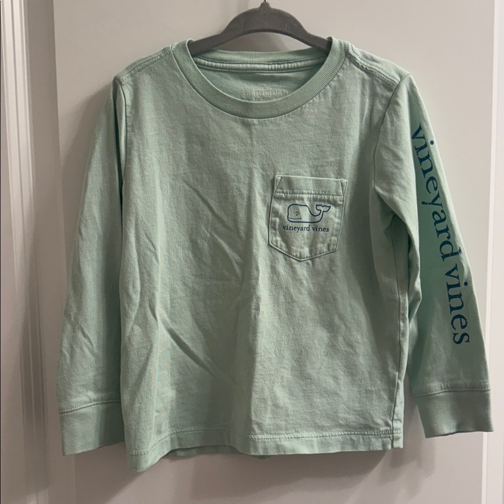Vineyard Vines Kids Seafoam Long Sleeve Tee